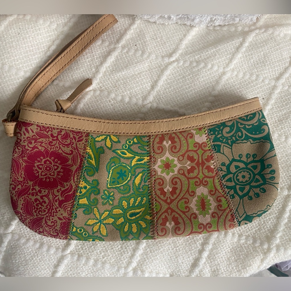 Boho Patchwork Women's Wristlet - Picture 3 of 10